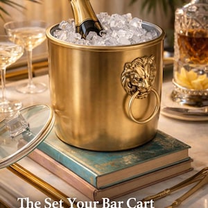 Vintage Ice Bucket With Lions Head - Etsy