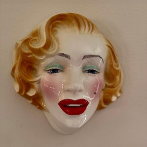 Vintage Clay Art San Francisco Marylin Monroe Wall Mask, 1980s Ceramic