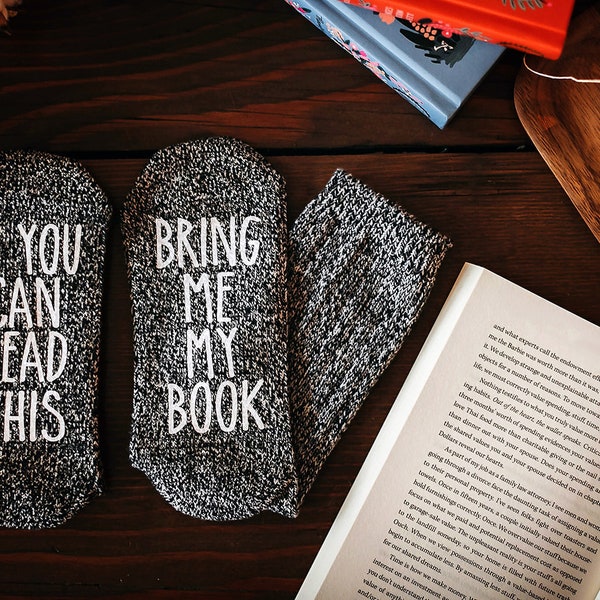 Premium Book Socks. If You Can Read This socks Bookish. Gift for Readers. Birthday Reading Present. Book Lovers Gift Idea.