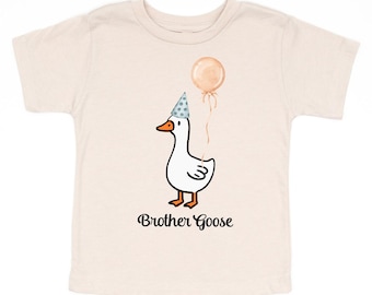 Personalized Brother Goose Shirt: Silly Goose Birthday Sibling Tee