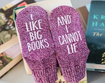 Book Socks. I Like Big Books, And I Cannot Lie. Christmas Gift for Readers. Novelty Socks. If You Can Read This Socks. Book Club