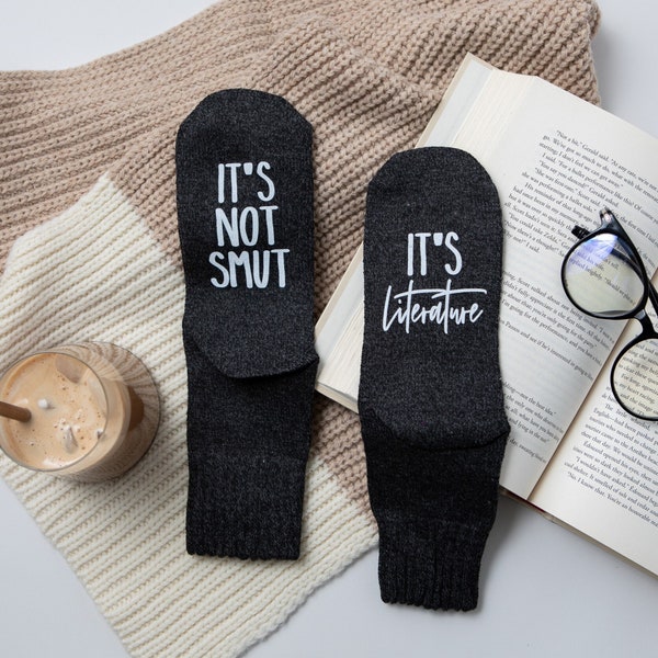 It's Not Smut, It's Literature Women's Socks  Mother's Day Gift. Romance Readers. Spicy Reading. Book Club. Funny Book Socks for Best Friend