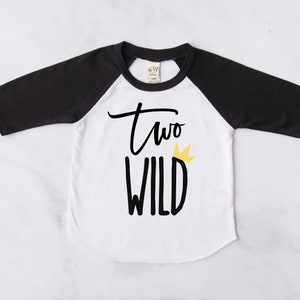 Two Wild 2nd Birthday Raglan Shirt - Personalized Second Birthday Outfit
