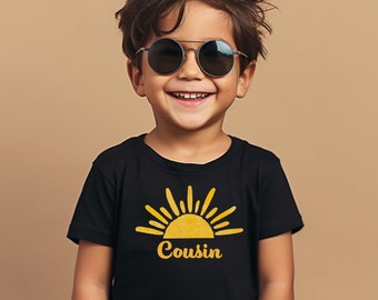 Sun Sister Matching Family Sibling Shirts. Sibling.  Brother. Cousin. Toddler.  Youth. First Trip Around the Sun Coordinating T-Shirt.