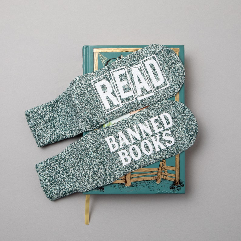 Book Socks. I Like Big Books, And I Cannot Lie. Christmas Gift for Readers. Novelty Socks. If You Can Read This Socks. Book Club image 9