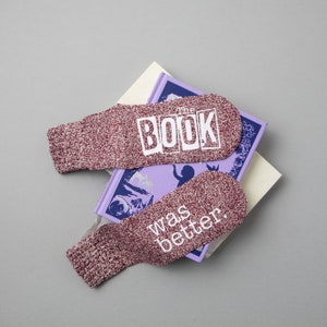 Book Socks. I Like Big Books, And I Cannot Lie. Christmas Gift for Readers. Novelty Socks. If You Can Read This Socks. Book Club image 6