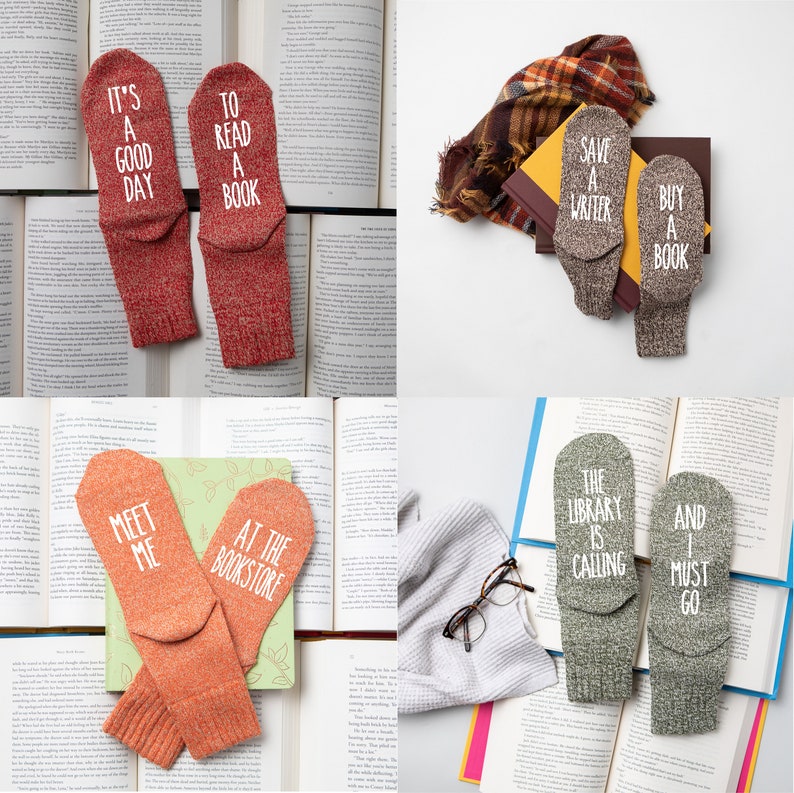 Book Socks. So many books, So Little Time. Christmas Gift. Gift for Readers. Novelty Socks. If You Can Read This Socks. Book Club Gift image 7