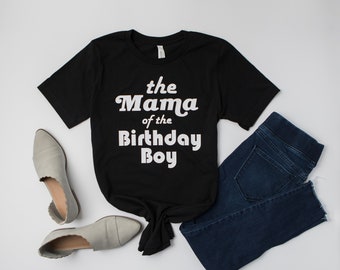 Mama Birthday Boy Family Shirt: Personalized Retro Mom, Dad,