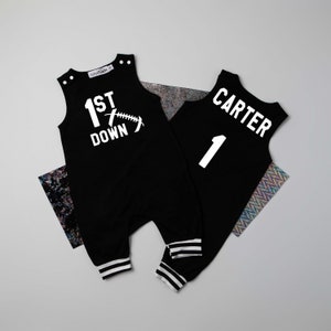1st Down Birthday Football Romper: Personalized Rookie Outfit