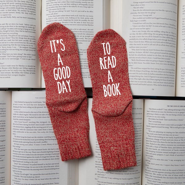 It's a Good Day to Read a Book Christmas Gift. Book Socks. Gift for Readers. Novelty Socks.  If You Can Read This Socks. Book Club Gift.