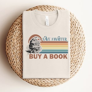 Save a Writer, Buy a Book Tee: Retro Reader T-Shirt