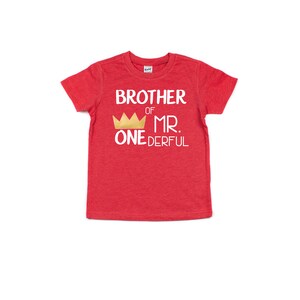 Sister of Mr Onederful. Brother of Mr Onederful. Cousin. Custom. Sibling shirts for 1st Birthday. Parents of the Wild One. image 8