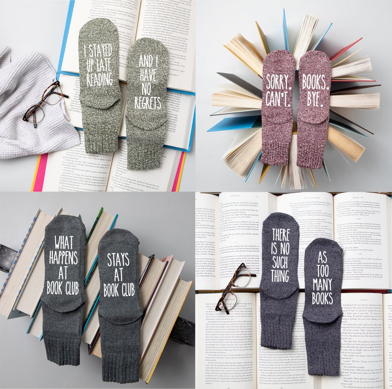 Book Socks. So many books, So Little Time. Christmas Gift. Gift for Readers. Novelty Socks. If You Can Read This Socks. Book Club Gift image 6