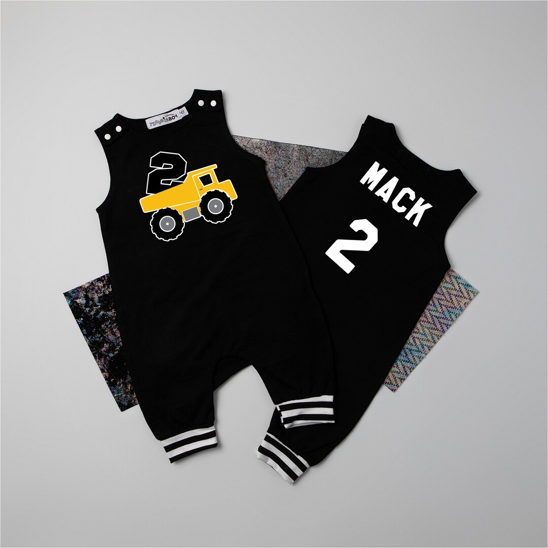 Boys Christmas Dump Truck Romper by Ishtex main image 1