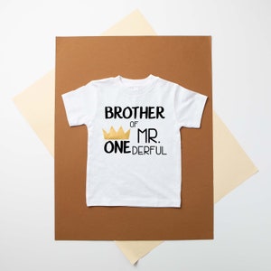 Sister of Mr Onederful. Brother of Mr Onederful. Cousin. Custom. Sibling shirts for 1st Birthday. Parents of the Wild One. image 7