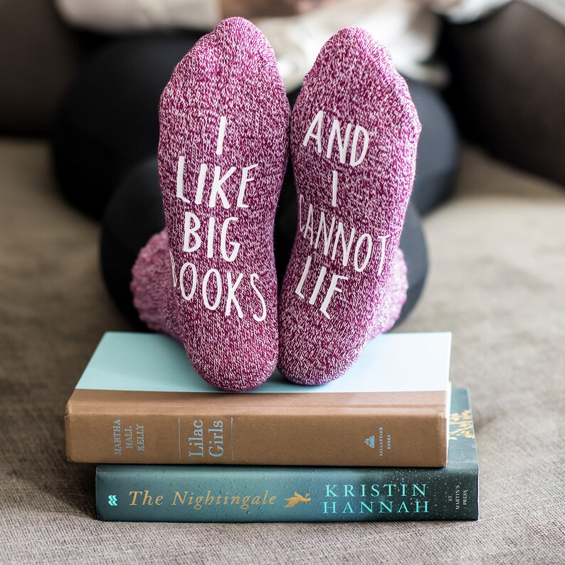 Book Socks. If You Can Read This socks. Personalized Gift. Birthday Gift Ideas. Book Club Gift. Gift for Book Lovers. Message Socks. image 5