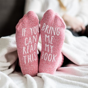 Book Socks. If You Can Read This socks. Personalized Gift. Birthday Gift Ideas. Book Club Gift. Gift for Book Lovers. Message Socks. image 7