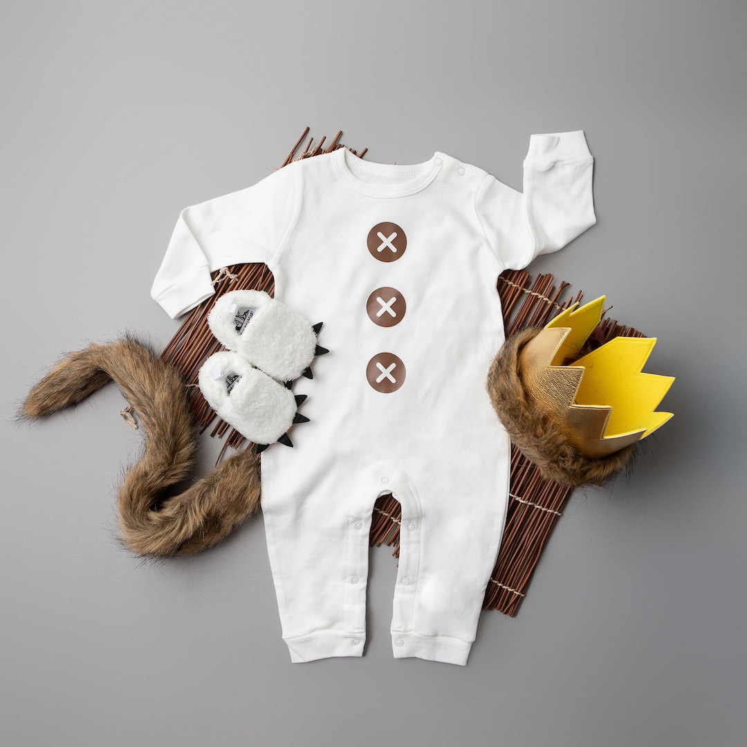 Where the Wild Things Are Baby Costume: 4-piece Romper, Crown 1st  Birthday Outfit UK