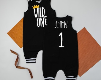 Wild One 1st Birthday Romper: Personalized Baby Outfit