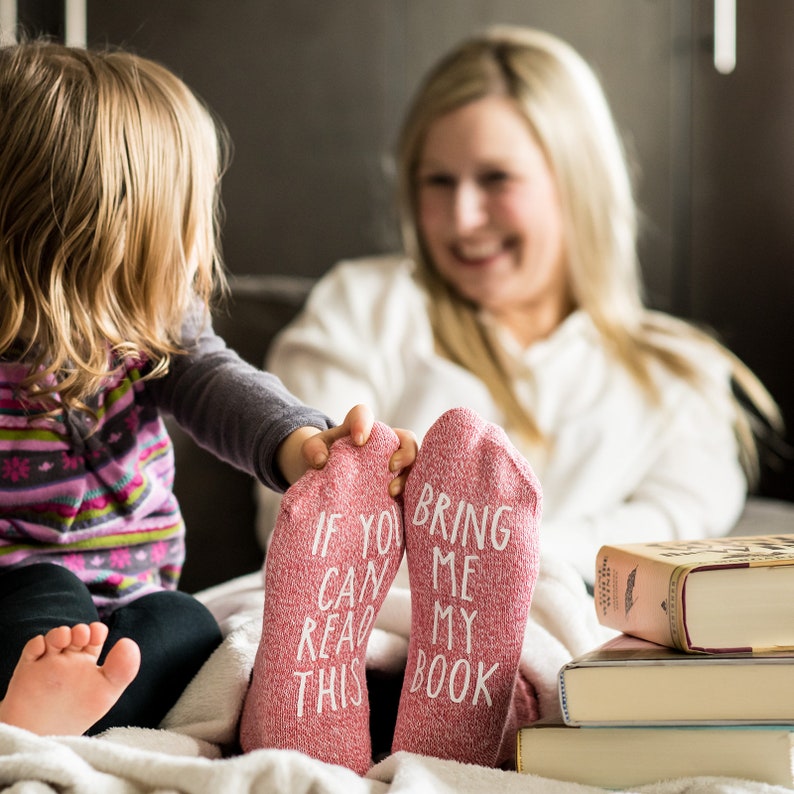 Book Socks. Read Banned Books. Christmas Gift Idea. Gift for Readers. Novelty Socks. If You Can Read This Socks. Book Club Gift. image 8