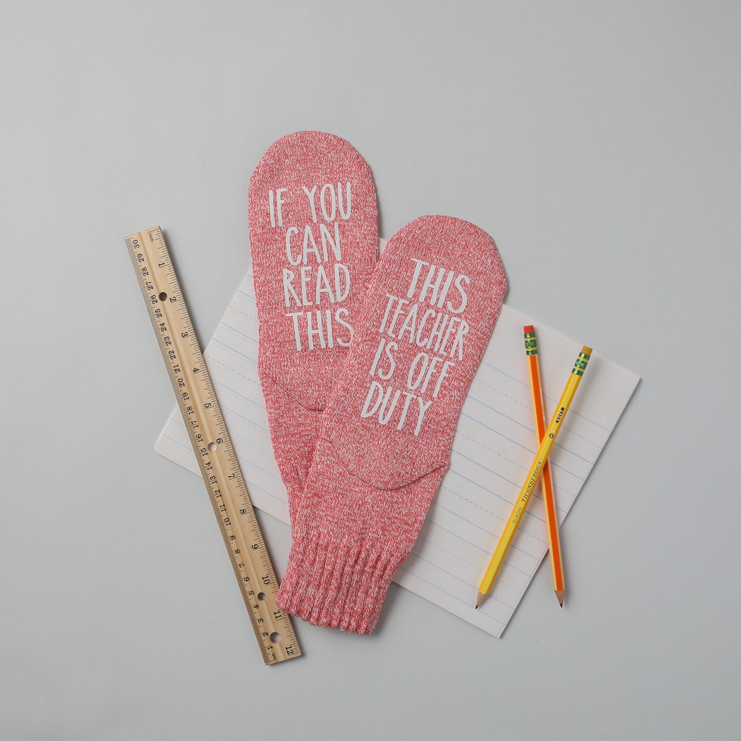 Teacher Socks. Gift for Teacher. Book Socks. Christmas Gift for Teacher