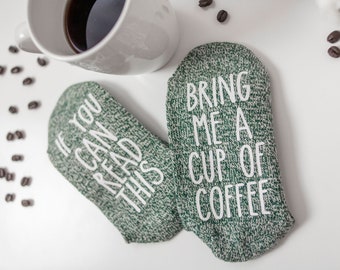 Coffee Socks. If You Can Read This. Christmas Gift from Daughter. Gift for Coffee Lovers. Birthday for Her. For Mom. Co-Worker Gift