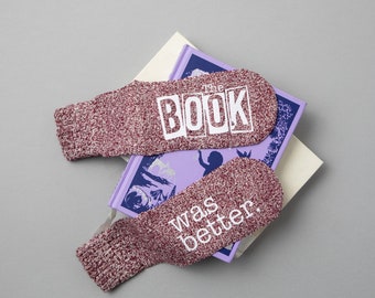 Book Socks. The Book Was Better. Birthday Gift. Gift for Readers. Novelty Socks.  If You Can Read This Socks.  Book Club Gift. Personalized