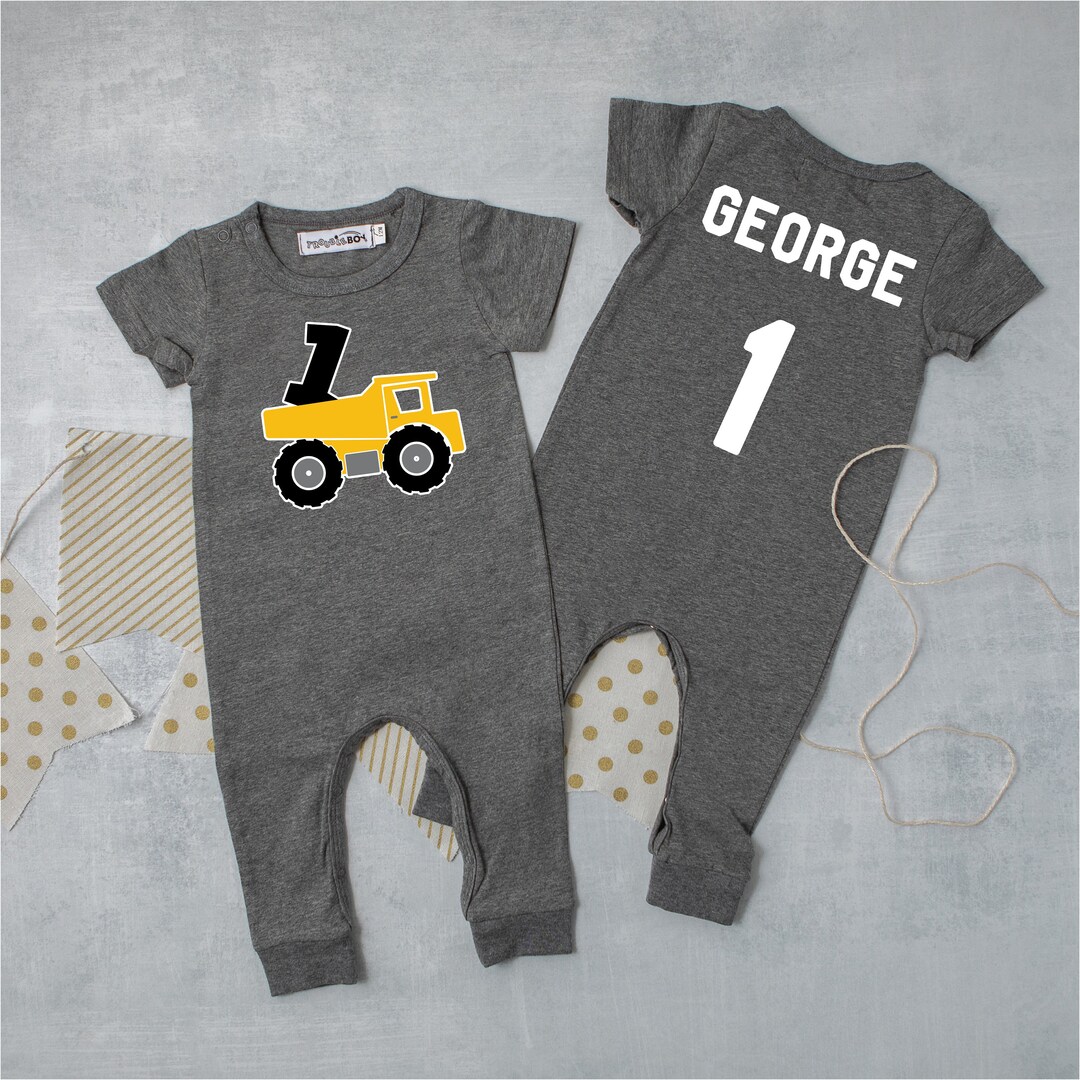 Boys Christmas Dump Truck Romper by Ishtex main image 0
