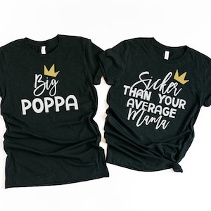 Sicker Than Your Average Mama Big Poppa 1st Birthday Parent Shirts. Holla @ Your Aunt.  Matching Family. Hip Hop Themed.