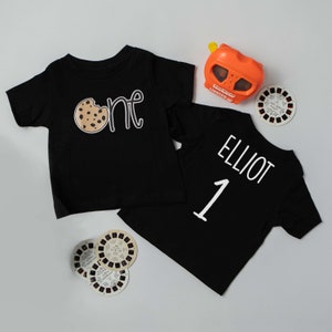 Cookie One Personalized 1st Birthday Boy Outfit. First Birthday Baby Boy.  1st Birthday Bodysuit.  Cookie Theme Shirt. 1st Bday T-shirt