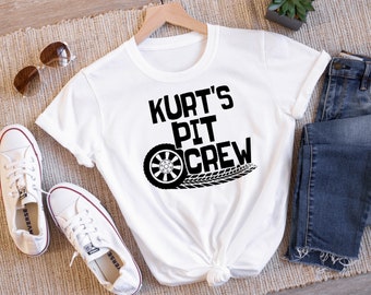 Pit Crew Parent Matching T-shirt. Racecar Themed Birthday Party. Family of Birthday Boy. Pitcrew Shirt. Family Race Car Party Graphic Tees.