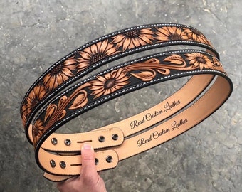 SUNFLOWER BELT PATTERNS - 2 different repeating Leather belt patterns. (Digital Copy)