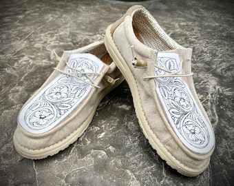 HEY DUDE PATTERNS - Sheridan Floral Toe Top Tooling Patterns
