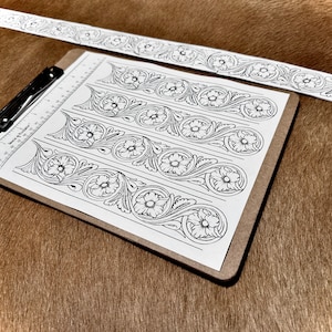 SHERIDAN FLORAL BELT Pattern - Setzt das Scroll-Muster für 1 "3/4ths oder 2" Zoll breite Gürtel fort. Herunterladbar