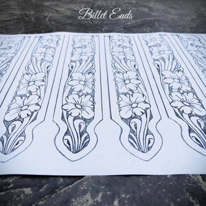 FLORAL BELT PATTERN. for Spliced and Billet Belts. (digital Download ...