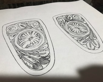 Tooled Sperry Floral Toe Tops pattern, Sheridan Floral (DIGITAL DOWNLOAD)