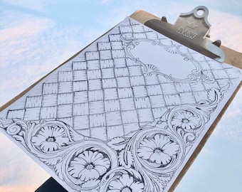 FLORAL NOTEBOOK PATTERN- Sheridan Floral Leather Pattern (Digital Copy)
