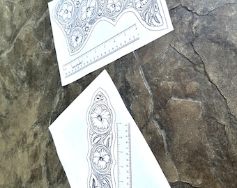 CHINKS/CHAPS PATTERNS- Sheridan Floral Chap/Chink Yolk Tooling Patterns