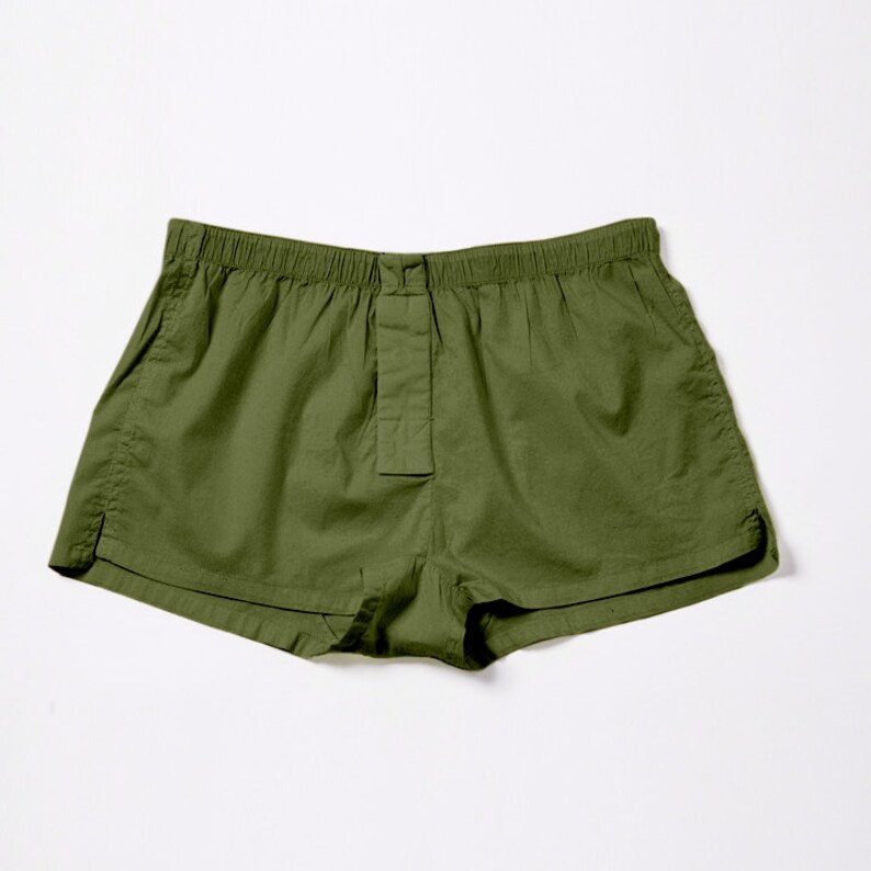YUASA Mens Short Boxers Olive