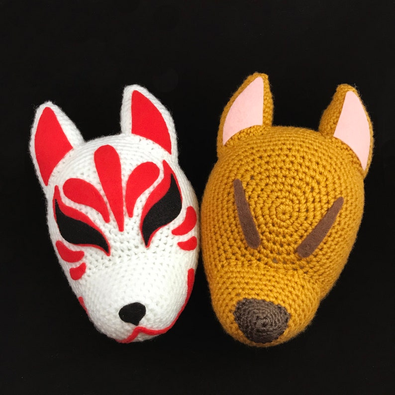 Kitsune Mask Crochet Pattern Etsy