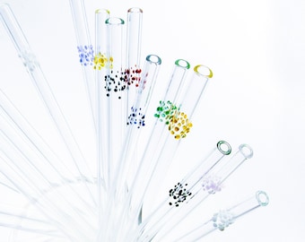 Glass Straw, Band of Colored Dots