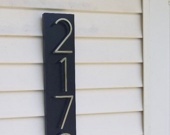 Custom House Number Plaque - Vertical