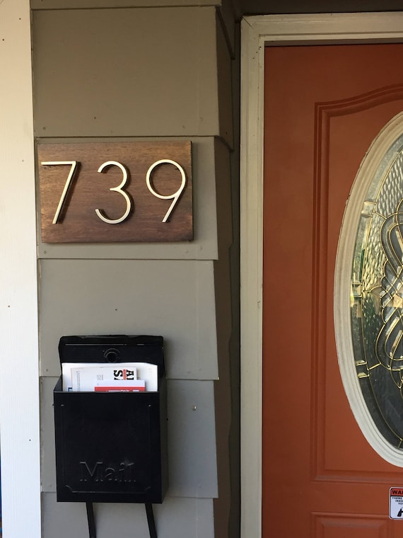 Custom House Number Plaque - Horizontal