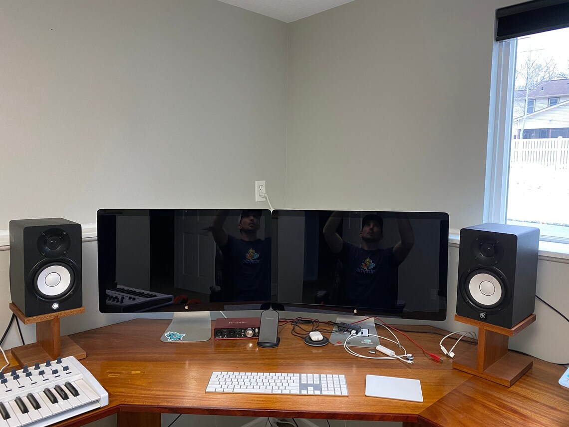 Wood Desktop Studio Monitor Speaker/monitor Stand Etsy Canada