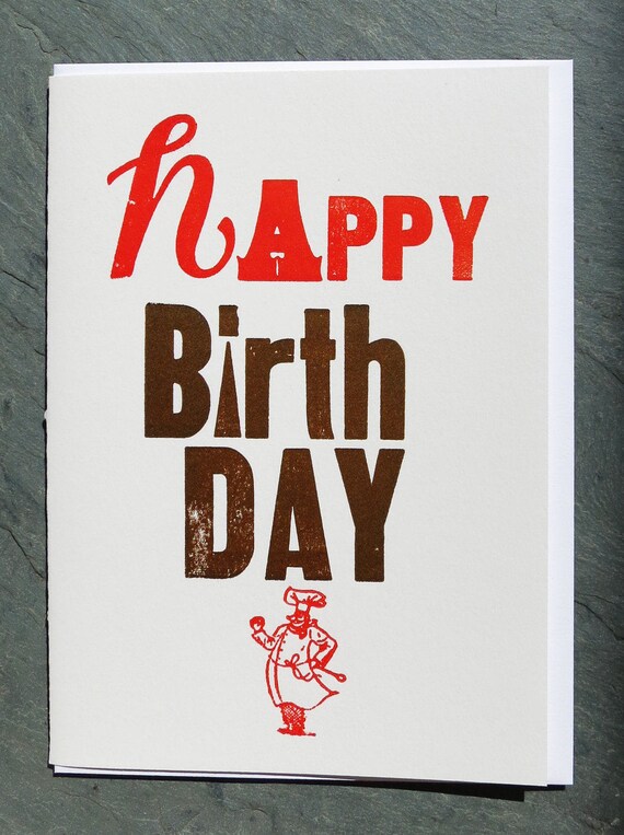 Carte De Voeux Joyeux Anniversaire Chef Typographie Etsy Carte De Voeux Joyeux Anniversaire Chef Typographie Etsy