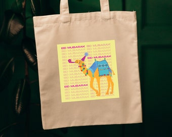 Eid Mubarak Camel Eco Tote Gift Bag