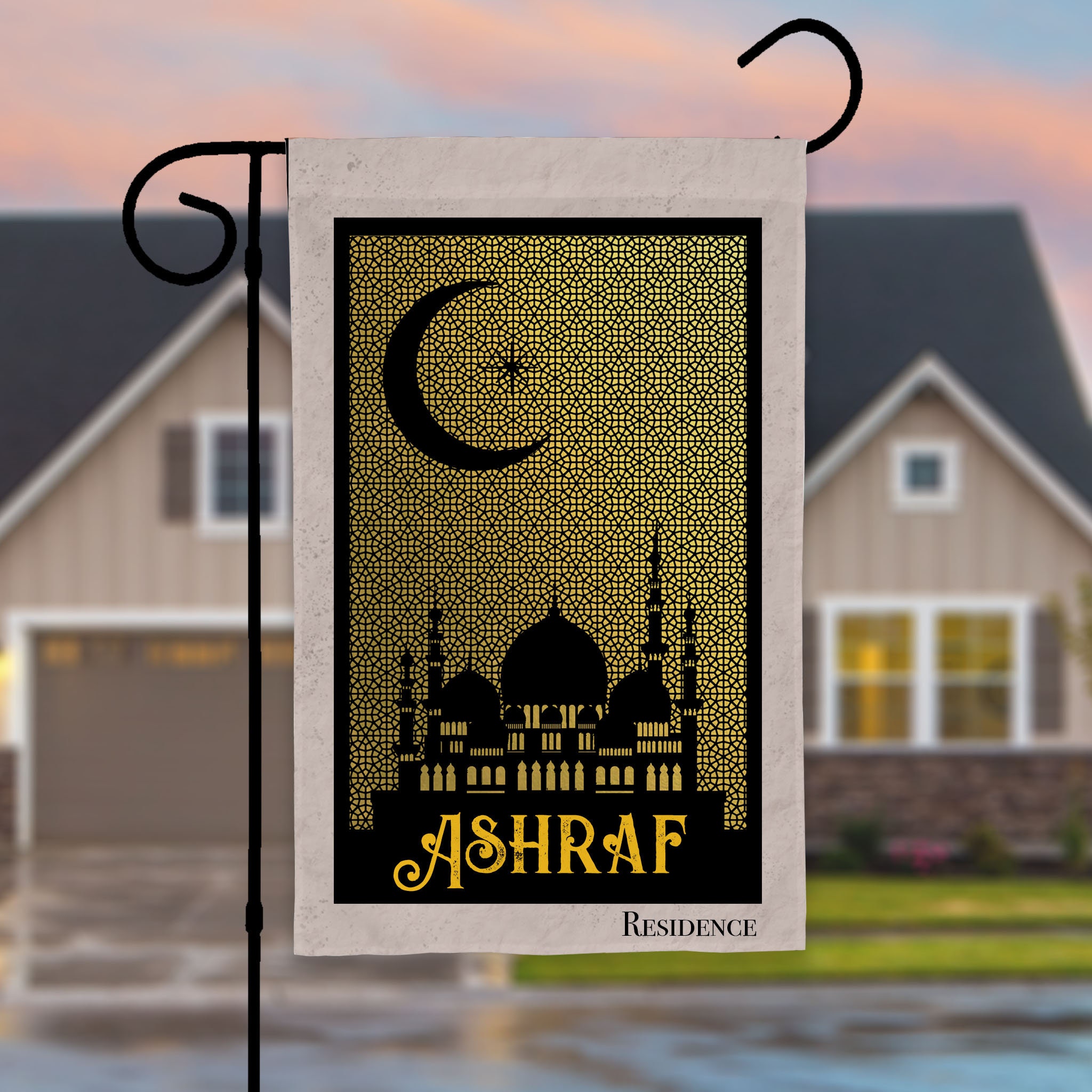 Personalized Garden Flag Eid Mubarak FREE SHIPPING Porch Etsy UK