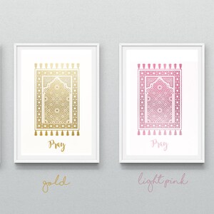 Pray : Gold Foil Islamic Wall Art image 5