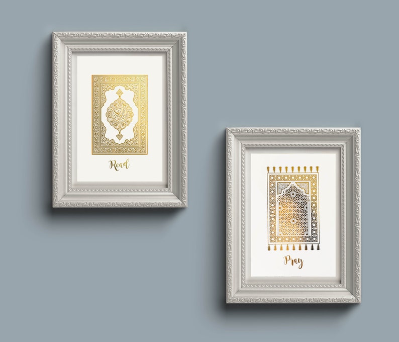 Pray : Gold Foil Islamic Wall Art image 4