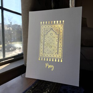 Pray : Gold Foil Islamic Wall Art image 3